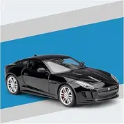Scale Finished Model Car Die-cast 1:24 for Jaguar F-Type Coupe Simulation Alloy Sports Car Model Collection Souvenir Display Miniature Replica Car(Black)