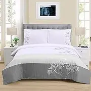Superior 100% Cotton Sydney Single Ply, Soft 3-Piece King/California King Duvet Cover Set