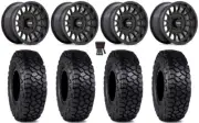 KMC Impact 15" Wheels Black 30" Intersect Tires Can-Am Maverick X3