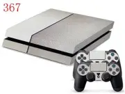 Sony PS4 Console and Controller Skins -- 2 Toned Silver Textured (#367)