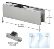 KABA Brushed Stainless Top Door Patch Fitting with Pivot Insert For 3/4" Glass