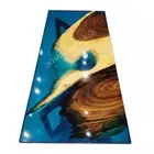 Glossy Resin Walnut Epoxy Table Top Custom Order For Restaurant Dinning Room