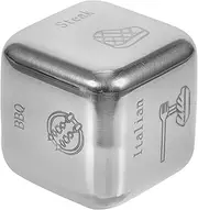 PHENOFICE Meal Decider Food Game Dinner Prop Party Girlfriend Adults Hunger Dinner Words Steel Gaming Board for Think Eat Decider Mini Silver 403 Stainless Steel