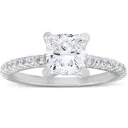 Bliss Diamond Certified 3 1/2ct Princess Cut Diamond Engagement Ring 14k Gold Lab Grown in 14K White Gold at Nordstrom, Size 5.5