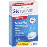 Steradent Denture Cleansing Tablets Active Plus 48 pack