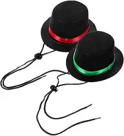 ERINGOGO 2pcs Tiny Pet Hat Festival Cat Dog Hat for Birthday Parties Weddings Christmas Celebrations Stylish Decorative Accessory for Pets