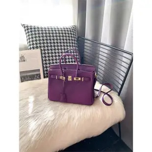 包包女大容量紫色手提真皮通勤包