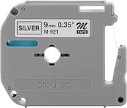 Brother M-921 Black Print on Silver 3/8-Inch M Tape