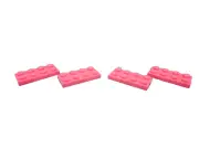 Lego 4 Salmon 2x4 base plate NEW