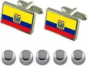 [Select Gifts] Shirt Dress Studs Ecuador Flag Cufflinks