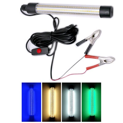 Underwater 30W 2200LM LED Fish Night Light Submersible Fishing Lure Bait Lamp AS
