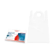 Livingstone Disposable White Aprons Bib Type High Density Polyethylene (HDPE) 23um 71 x 117cm 100 Box