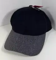 Black Baseball Style Hat Gray Brim,Wool,Acrylic,Polyester WH14C04