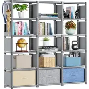 Bookshelf,15 Cube Storage Organizer,Book Shelf Organizer,Tall Bookcase
