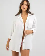 [Rip Curl] Rip Curl Women's Premium Surf Long Sleeve Shirt in White Size XS XS White