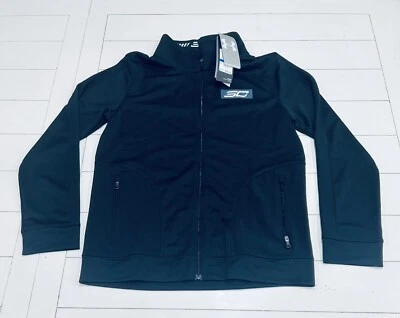 NWT Under Armour SC Steph Curry Track Jacket Youth Boy's XL Black