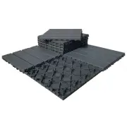 9 sq. ft Plastic Interlocking Deck Tiles,9 PCS Patio Tiles,12''x12''(30 x 30c...