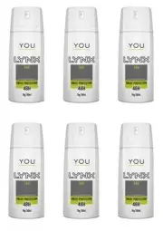 6 X Lynx 48Hr Antiperspirant Deodorant YOU Body Spray 96g / 160mL