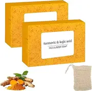 Kojic Acid and Turmeric Soap, Honey Glow Lemon Turmeric Kojic Acid Soap Bar (2)