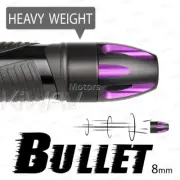aluminum grip end weights (heavy) Bullet style purple & black + black base pair