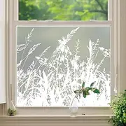 DKTIE Window Privacy Film with Installation Tools, Adhesive Peel and Stick Stained Glass Static Cling No Glue Waterproof for Home Decor, A275, 35.4" x 118.1"