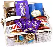 Ghasitaram Gift Jaiccha White Metal Basket of Assortments with Channa Laddoo Can|Diwali Gift,Holi,Rakhi,Valentine,Christmas,Birthday,Anniversary,Her,Him|