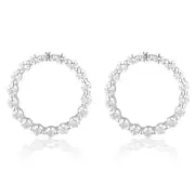 Georgini Large Circle of Life Earrings - Silver