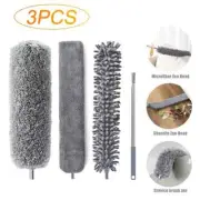 4PC Long Handle Microfiber Set Bedside Brush for Sofa Bed Furniture Magic Duster