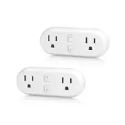 HBN Smart Plug 15A, WiFi&Bluetooth Outlet Extender Dual Socket Plugs Works wi...
