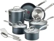 T-Fal Platinum Nonstick Cookware Set 12 Piece Induction Oven Broiler Safe 500F P