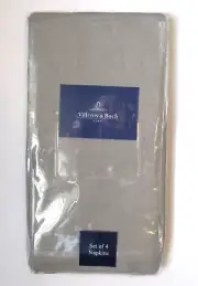 Villeroy & Boch La Classica Gray Linen Napkins Set Of 4