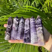 Wholesale Lot 1 Lb Natural Chevron Amethyst Obelisk Tower Crystal Wand Energy