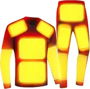 [IMYOGI] Cozy Smart Electricc Heating Underwears, 22 Zones Heated APP Temperature Control Man Woman Thermal Underwear Shirt and Pant