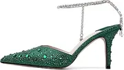 [Vertundy] Women's High Heel Stiletto Pumps Closed Pointed Toe Ankle Strap Fashion Strappy Sandals Comfortable Party Wedding Dressy Shoes 3.3IN