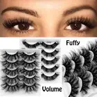 Fuffy Lashes Thick Long Eye Lashes 8D Faux Mink Volume False Eyelashes Dramatic