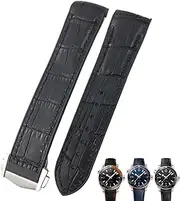 [BCMCBV] 22mm Cowhide Watch Bands for Omega Seamaster 300 Speedmaster DE VILLE Watch Strap for Men Bracelet Point buckle for man woman