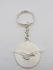 Aeronautics: Silver 925 Keychain - Pilot Eagle Badge - Brisè