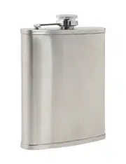 Hip Flask Satin Chrome