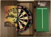 WINMAU PRO SFB Bristle Dart Board Set - Bushranger Ned Kelly Cabinet - 6 x Darts