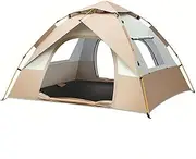 [Taoluwin] 3-4 Person Camping Tent, Pop Up Tent with Instant Setup, Dome Tent Design, 2 Doors & 2 Windows, Silver Coating for Sun Protection, Easy to Carry & Store, Perfect for Family Outdoor Adventures