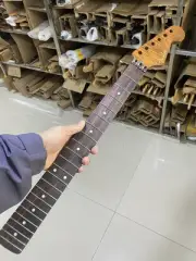 22 Frets Roasted flame maple Electric Guitar Neck Floyd rose nut rosewood handle