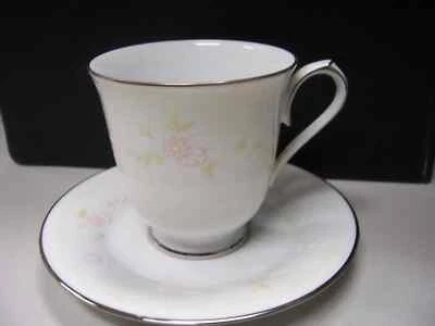 Footed Tea Cup & Dinner Plate and 3 Saucers- Temptation by NORITAKE
