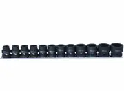 SP Tools SP20355 - Stubby Impact Socket Rail Set 1/2" Drive 12 Piece Metric 6-Point