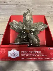 Holiday Time Christmas Birch Star with Bell Tree Topper