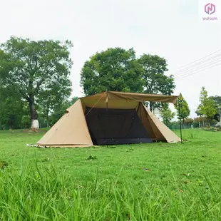 戶外防風露營帳篷帶爐頂 4 季帳篷遮陽棚,適合家庭露營狩獵釣魚 [15][新到貨]