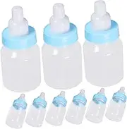 HOUDERCO 12pcs Reusable Candy Packing Boxes Transparent Bottle Shaped Treat Boxes for Birthdays Festivals Parties for Sweets Chocolates Favors