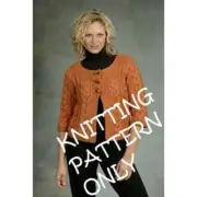 NWT Plymouth Yarn Co 1791 Cabled Baby Alpaca Cardigan Sweater Knitting Pattern