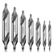 7 Pcs Center Drill Bits Set 60-Degree Angle Center Drill Bits Kit2046