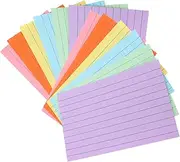 FUNOMOCYA Multicolored 300pcs Lined Index Cards Flash Cards Notebooks Memo Pad Small Size for Study Record