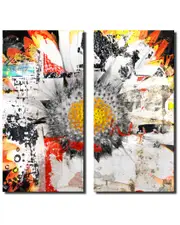 Ready2HangArt Painted Petals XCI Wrapped Canvas Wall Art by Tristan Scott